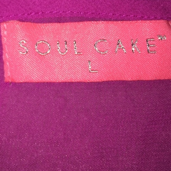 Soul Cake Sheer Magenta Top with Lace - Picture 3 of 5